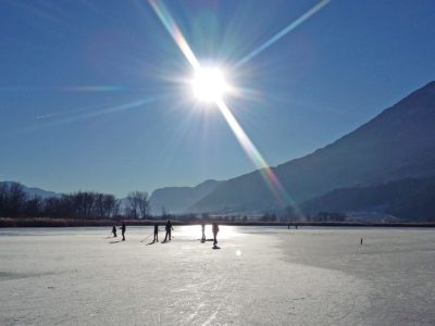Eislaufen am Kalterer See